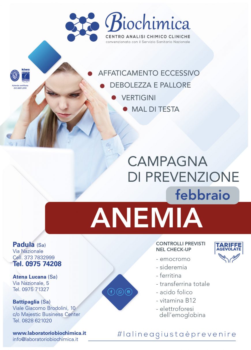 Campagna prevenzione anemia la linea giusta è prevenire