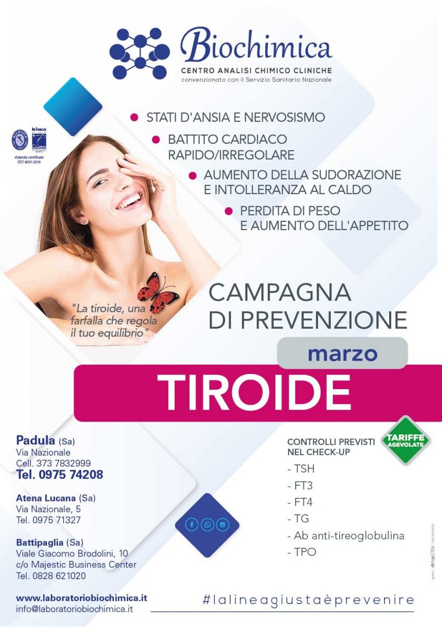 campagna prevenzione tiroide biochimica padula